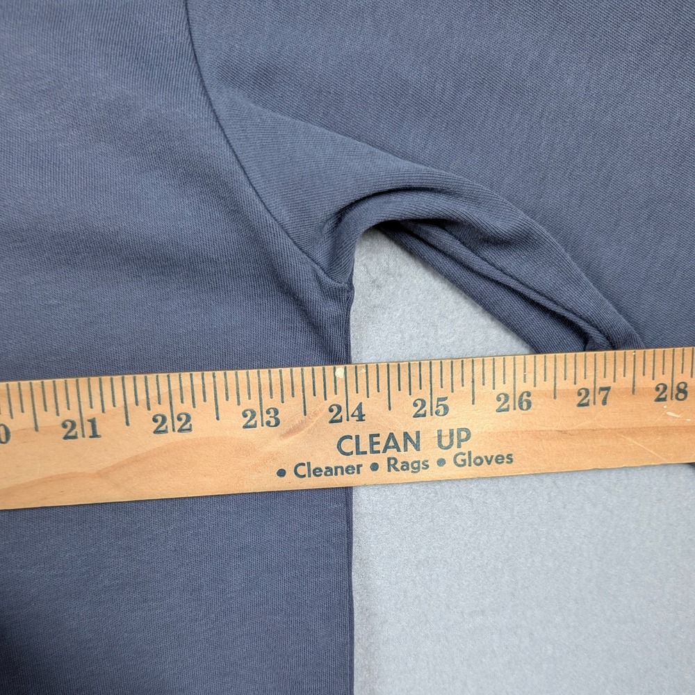 Vintage LL Bean Turtleneck Shirt Mens XL Blue Cotton Long Sleeve Mock USA Made - Picture 6 of 9